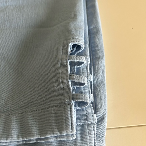 New Denim & Co. Classic Stretch Slim Straight Crop Jean size 10 Sky Blue Wash - Picture 8 of 8